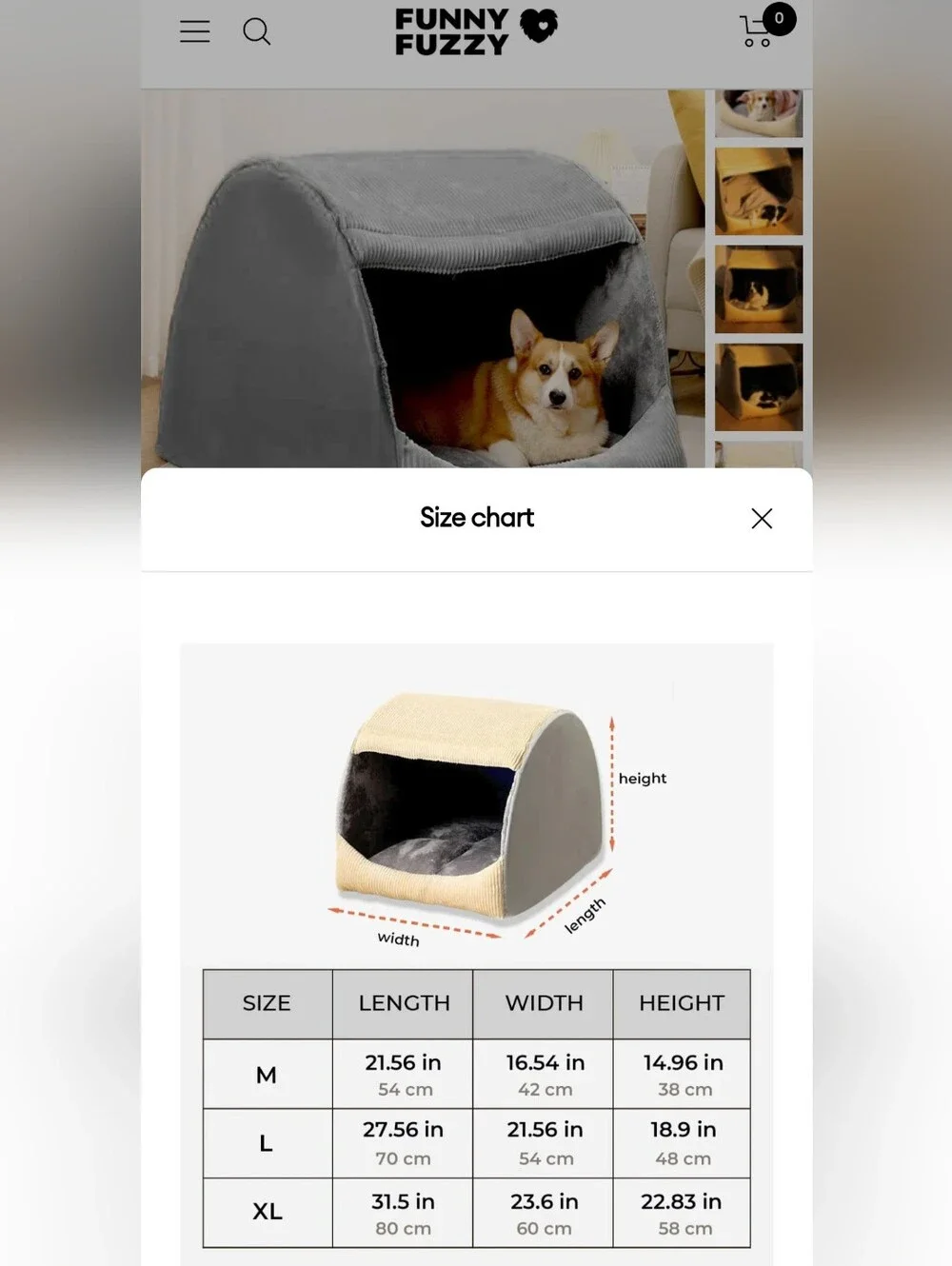 Funny Fuzzy Hooded Pet Bed- large (measurements in pics)